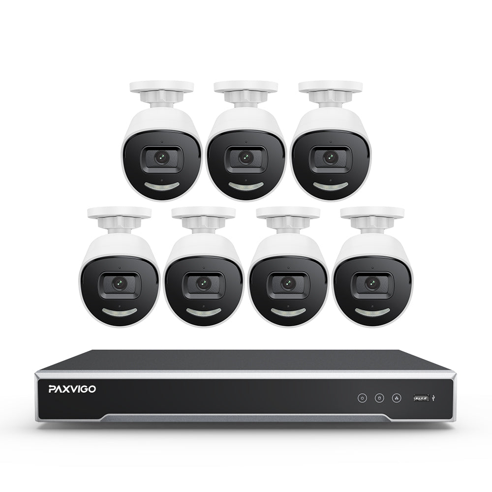 EPK800 | 8-Channel 4K PoE NVR Security System, 3840×2160@25 fps, 1/1.8" Progressive Scan CMOS, Strobe & Siren Alarm, Two-Way Audio, AI Person & Vehicle Detection, IP67, H.265+