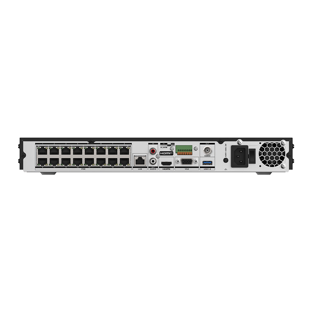 EPK800 | 16-Channel 4K PoE NVR Security System, 3840×2160@25 fps, 1/1.8" Progressive Scan CMOS, Strobe & Siren Alarm, Two-Way Audio, AI Person & Vehicle Detection, IP67, H.265+