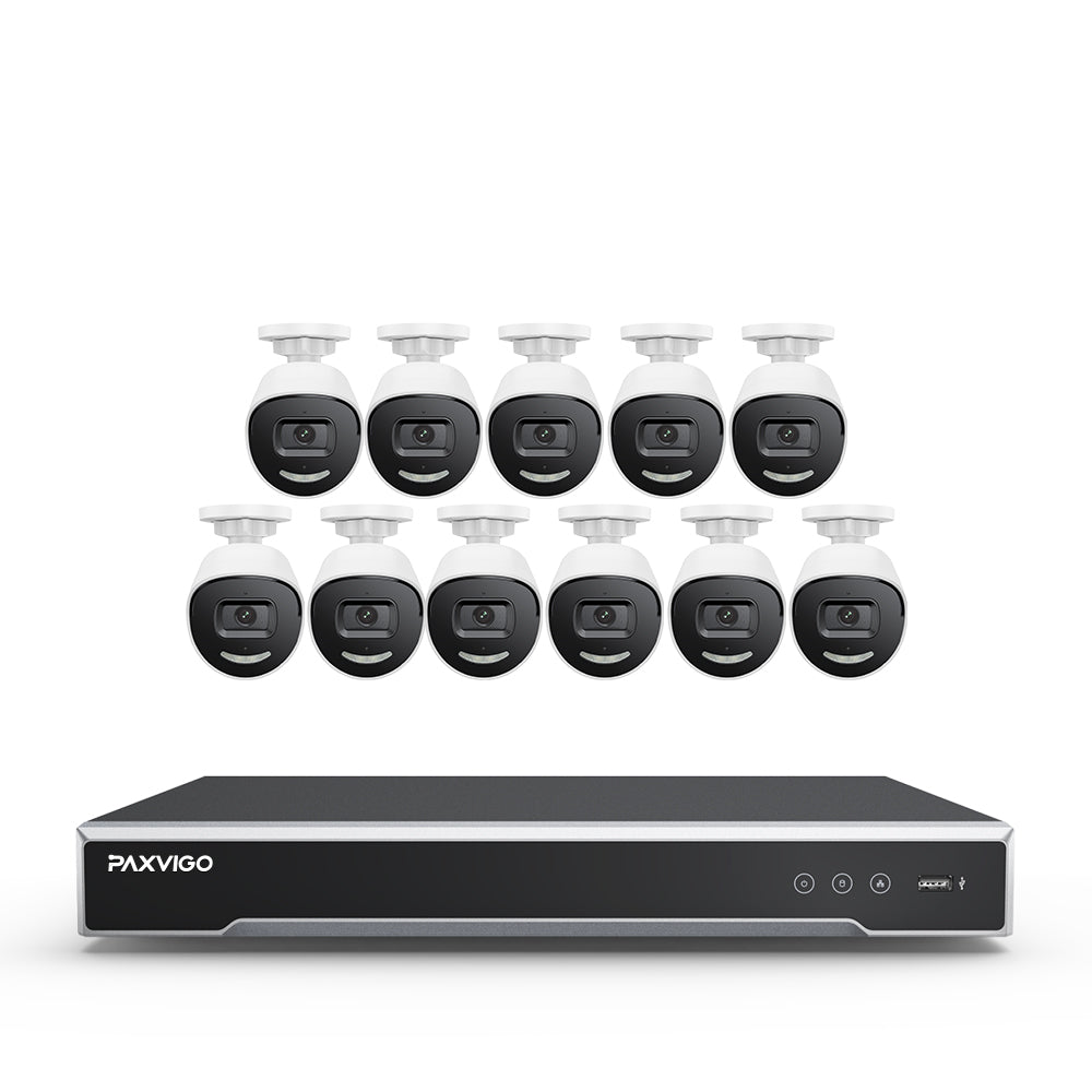 EPK800 | 16-Channel 4K PoE NVR Security System, 3840×2160@25 fps, 1/1.8" Progressive Scan CMOS, Strobe & Siren Alarm, Two-Way Audio, AI Person & Vehicle Detection, IP67, H.265+