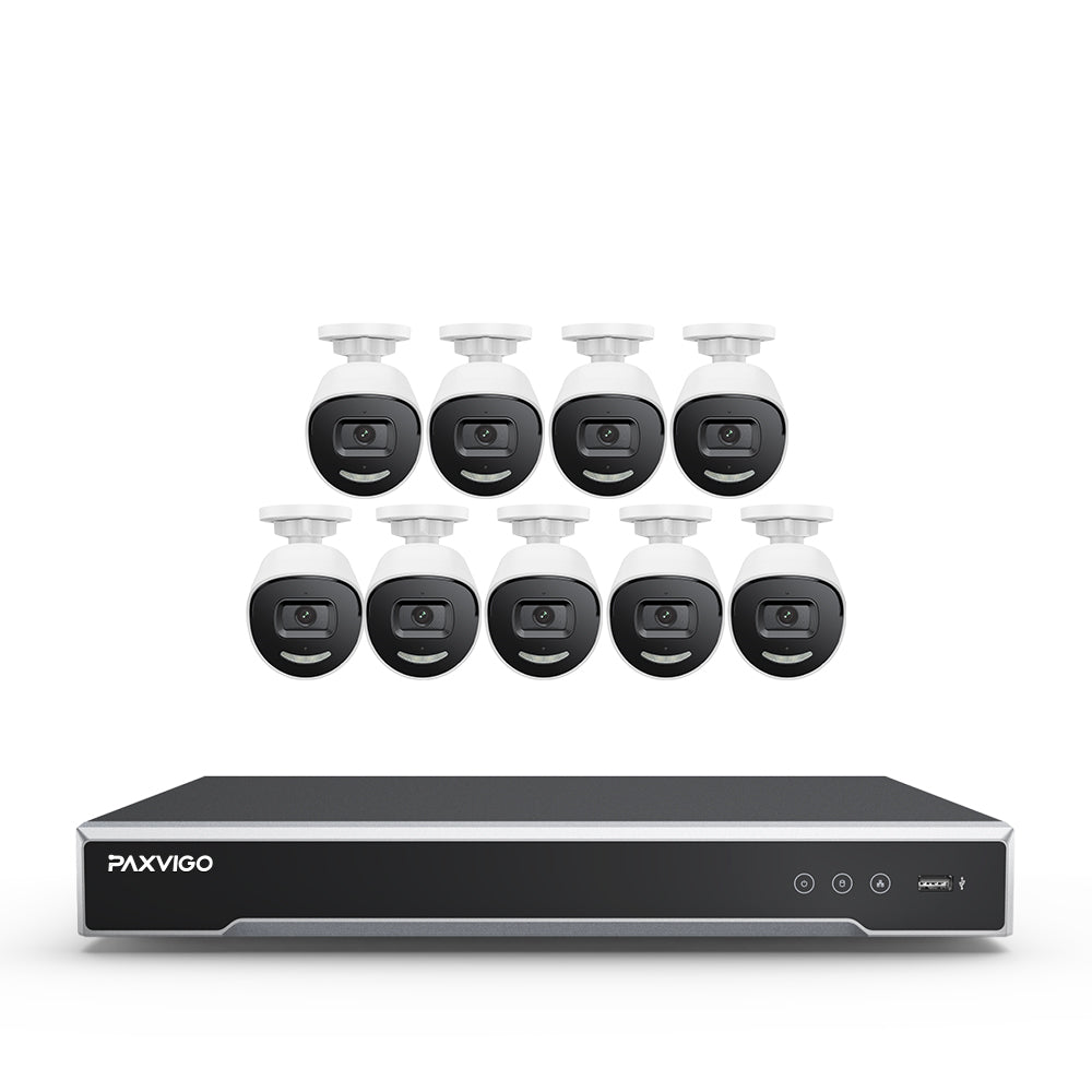 EPK800 | 16-Channel 4K PoE NVR Security System, 3840×2160@25 fps, 1/1.8" Progressive Scan CMOS, Strobe & Siren Alarm, Two-Way Audio, AI Person & Vehicle Detection, IP67, H.265+